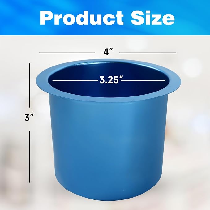 GSE Jumbo Aluminum Cup Holder for Casino Poker Tables, Blue, 10-Pack - Image 2