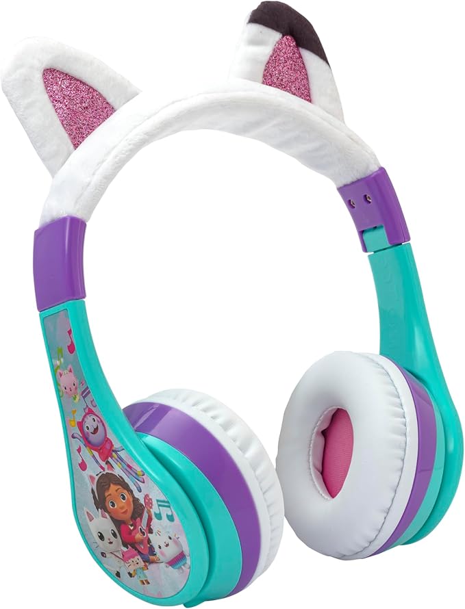 Gabbys Dollhouse Bluetooth Headphones for Kids, Wireless Headphones by eKids