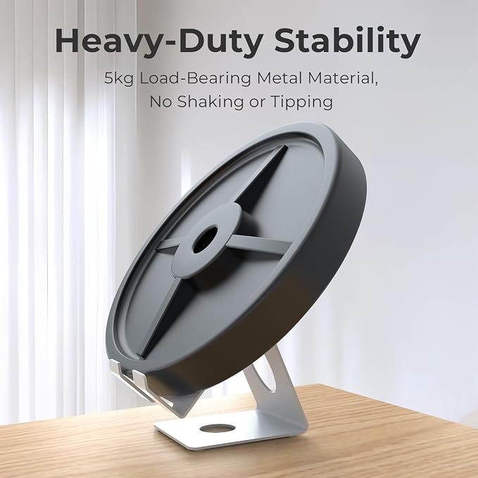 Desktop Stand Base for ROG Xbox Ally/ROG Xbox Ally X/Switch 2/for Steam Deck/Legion Go, Metal Tablet Bracket Non-Slip Holder Desk Storage Rack Support (White) - Image 5