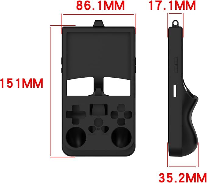 2-Pack Compatible with R36 Max Handheld Game Console Case, Slim Soft Silicone Full Protective Case Cover for R36 Max Accessories (Black+Black) - Image 9