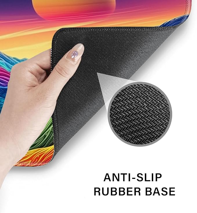 Desk Pad and Keyboard Wrist Rest, Large Mouse Pad + Keyboard Pad+Mouse Wrist Support, Non-Slip Desk Mat Protector for Office, Home 31.5×11.8 Inches Dazzling Galaxy - Image 5