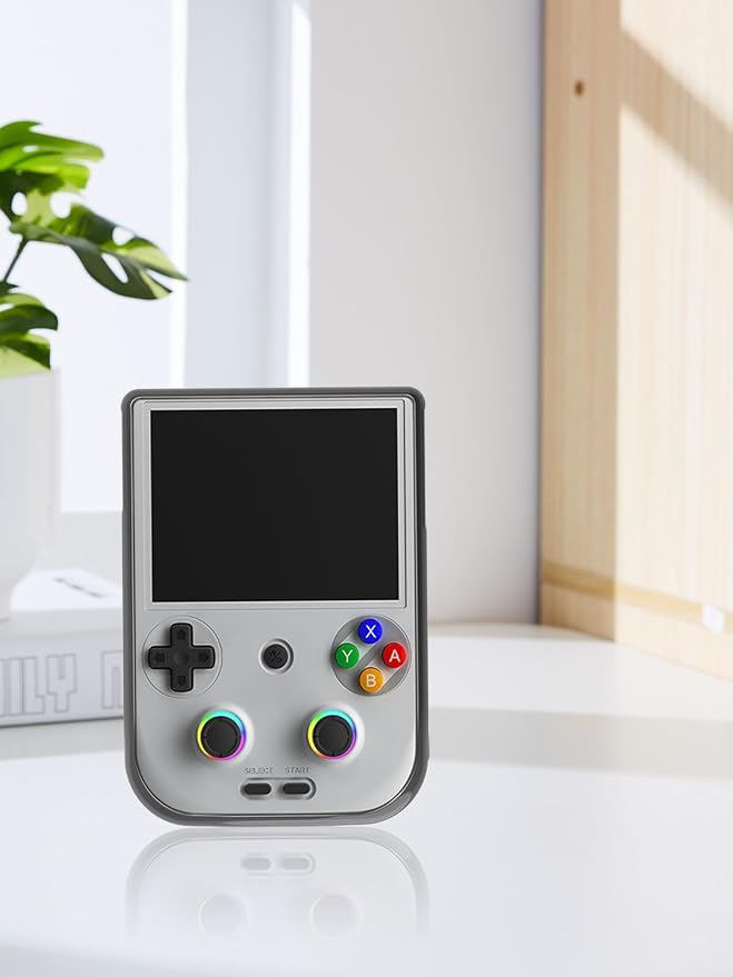 Case for RG406V Retro Gaming Console,BOVUGAC Fully Wrap TPU Soft Protective Shockproof Cover for ANBERNIC RG406V Handheld Game Consoles-Clear Black - Image 3