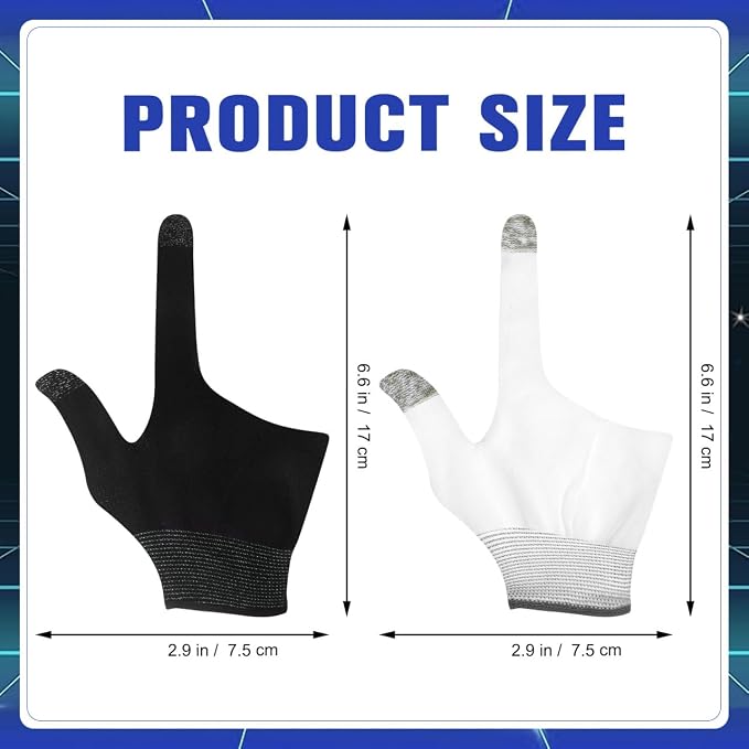 Toddmomy 2 Pairs Touch Screen Gaming Finger Sleeves Nylon - Image 6