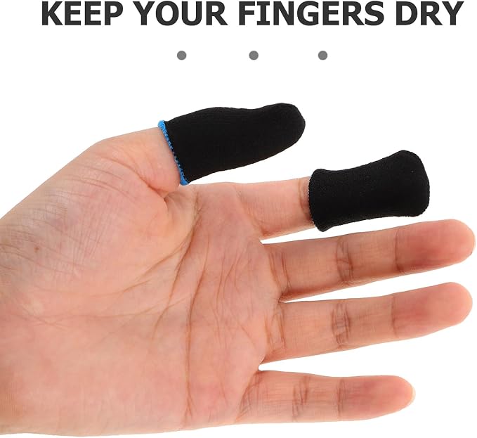 Mikikit Gaming Finger Sleeves Sweat-Proof Breathable Material 80pcs Carbon Fiber and Professional Design Enhance Gaming Experience Resist Slipping for Mobile Phone - Image 8
