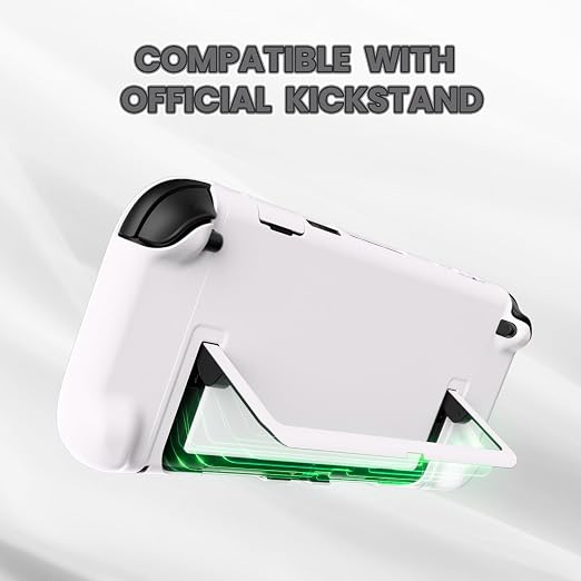 PlayVital Protective Case for Nintendo Switch 2 - Cute Dockable Hard Case Shell for Switch 2 with Thumb Grip & Sticker & Button Caps, Anti-Scratch & Shockproof Cover Skin - White - Image 3