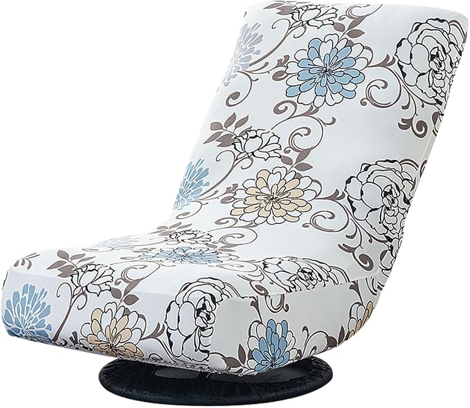 Swivel Reclining Folding Floor Gaming Chair Cover Printed Lazy Boy Chair Slipcover Lounge Folding Sofa Seat Covers for Teens and Adults, 03 by Lussenwert