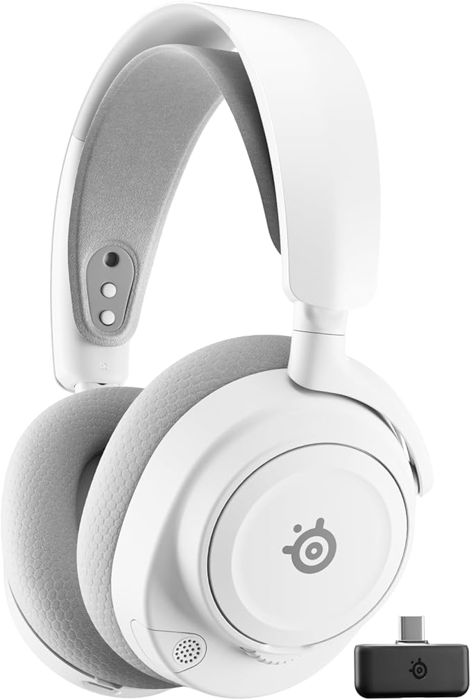 SteelSeries Arctis Nova 7 Wireless Gen 2 Gaming Headset - Real-Time App Control, 50+ HR Play, Neodymium Drivers, Mix 2.4GHz/Bluetooth, PC, PS5, PS4, Switch 1/2, Mobile - White by Unknown