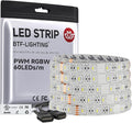 BTF-LIGHTING RGBW LED Strip Cool White 16.4ft 60LED DC24V UL Listed IP65 by BTF-LIGHTING