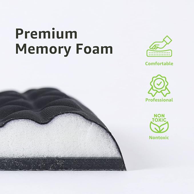 LargeLeaf Ergonomic Wrist & Elbow Rest Pad for Desk with Memory Foam & Non-Slip Base, Relieve Elbow Pain Armrest Wrist Support(6.3 * 4.3 inch, Black, 2pcs) - Image 5