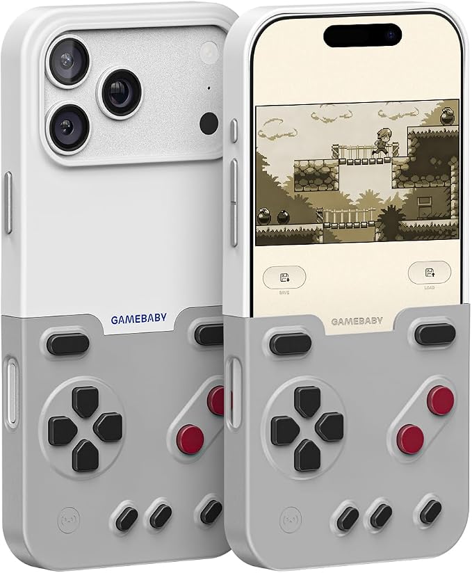 GameBaby for iPhone 17 Pro Case, Handheld Retro Gaming Console Style by BitmoLab