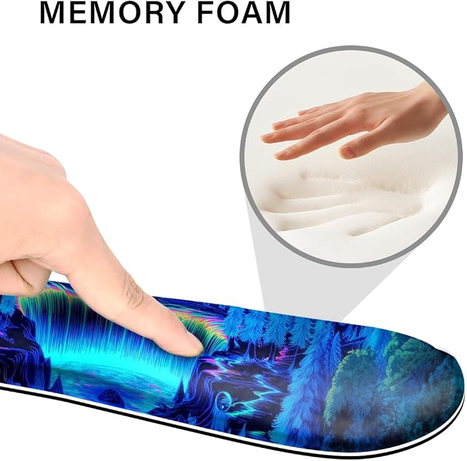 Desk Pad and Keyboard Wrist Rest, Large Mouse Pad + Keyboard Pad+Mouse Wrist Support, Non-Slip Desk Mat Protector for Office, Home 31.5×11.8 Inches Waterfall - Image 3