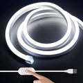 16.4FT White Neon Light Strip Waterproof, 5V USB White Led Strip Lights with Touch Controller,Cuttable Flexible Silicone Neon Rope Light for Bedroom, Party, Home Decor, Poster Lights by Unknown