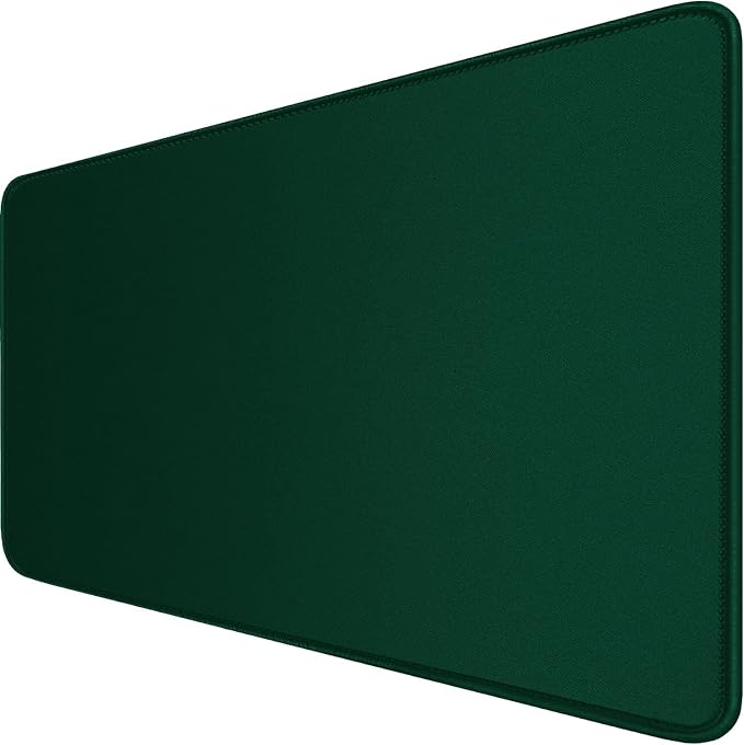 Large Mouse Pad with Stitched Edges, 47.3 X 23.6 in Desk Pad Durable Non-Slip Natural Rubber Base, Waterproof Computer Keyboard Mat for Esports Pros, Gamer, Desktop, Green by Hsmienk