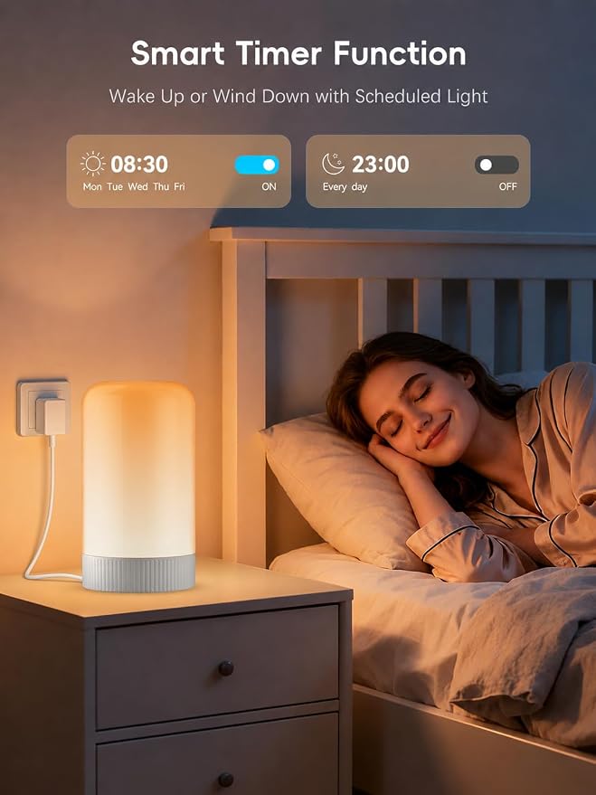 OIYN RGBICWW Smart Table Lamp, Touch Bedside Lamp with App Control - Image 5