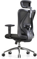 SIHOO M18 Ergonomic Office Chair, Mesh Back Desk Chair with Headrest | Adjustable Lumbar Support, Hold 330lbs Computer Chair with 2D Armrests & Wide Cushion, Tilt Lock, for Home Office - Black by SIHOO