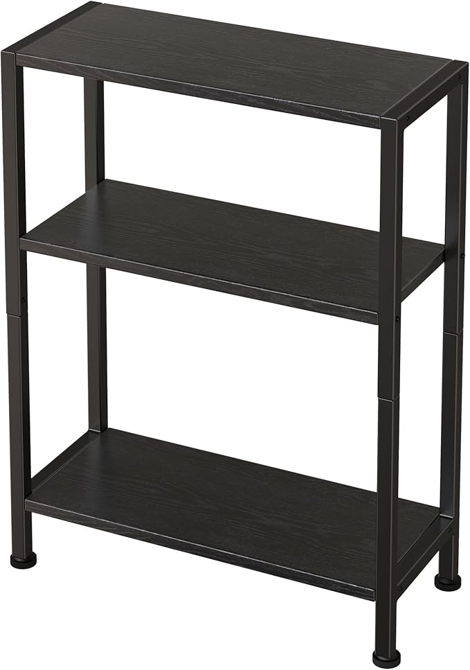 3-Tier Side Table, Small EndTable, Sofa SideTable for Narrow Spaces, Slim EndTable, NightstandTable, Skinny Bedside Table, for Living Room, Bedroom, Office, Black - Image 9