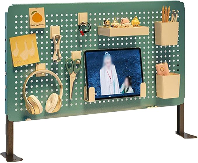 Desk Extender Steel Desktop Organizer, Desk Pegboard for Office Gaming Home, Gaming Pegboard,Pegboard for Desk,Work Desk Organizer, Standing Desk Accessories, No-Drill,B,40*60cm/16*24in by Unknown