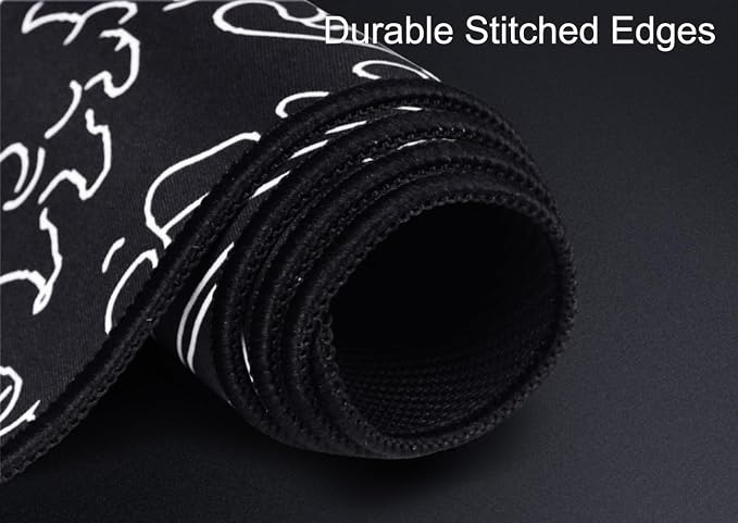 Large Gaming Mouse Pad, XXL Extended Keyboard Mouse Mat with Stitched Edges | 31.5" x 15.7" Non-Slip Waterproof Rubber Base Long Mousepad for Work, Game, Office, Home, Waves Line - Image 4