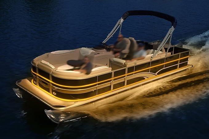 Boat Strip Lights Waterproof 16.4FT, 12v Amber Marine Pontoon Boat Lights - Image 4