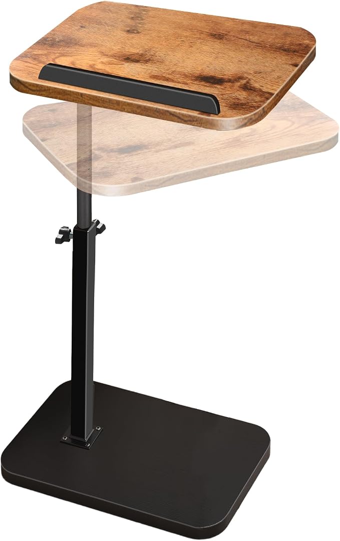 Small End Table Adjustable Height Side Table for Small Spaces by HENAYUK