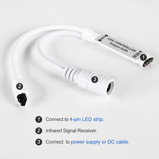 44 Key RGB LED Strip Light Remote Controller, IR Wireless LED Controller - Image 3