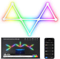 Smart WiFi RGB LED Wall Light Lines 16M+ Color LED Dimmable Music Sync Gaming Room, Bedroom, Led Home Wall Decor Light Bars Kit Compatible with Alexa and Google Assistant (9 LED Light Lines) by KOBAIBANlightshineyoulife