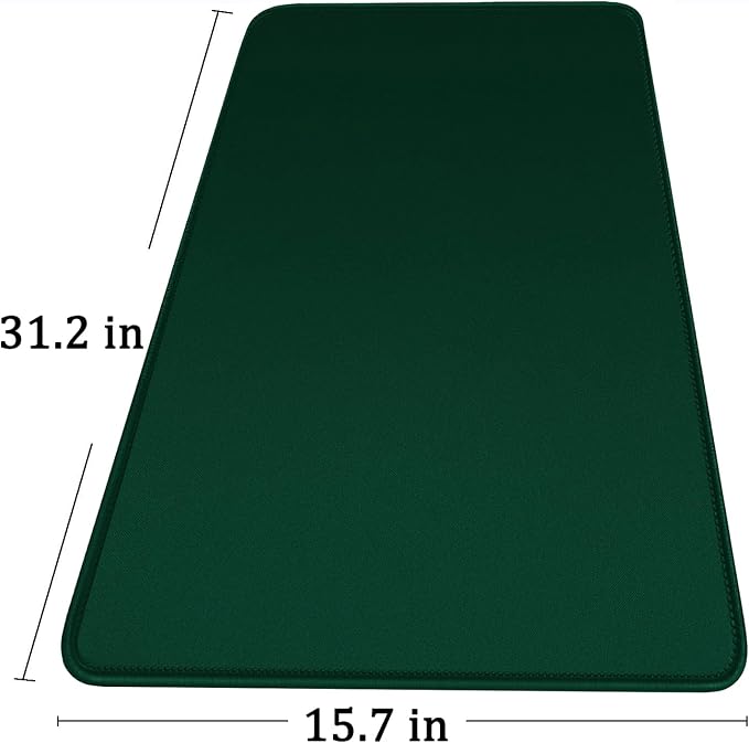 Gaming Mouse Pad with Stitched Edges, Durable Non-Slip Natural Rubber Base, Waterproof Computer Keyboard Pad Mat for Esports Pros/Gamer/Desktop/Office/Home - Green - Image 6