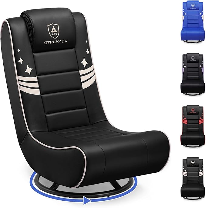 GTPLAYER Floor Gaming Chair Foldable Swivel Floor Chairs for Kids Boys Comfy Video Game Seat with 360° Multipurpose for Gamers, Bedroom or Game Room by GTPLAYER