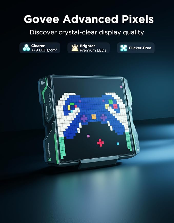 Govee Gaming Pixel Light, LED Panel with Real-time Info Display - Image 2