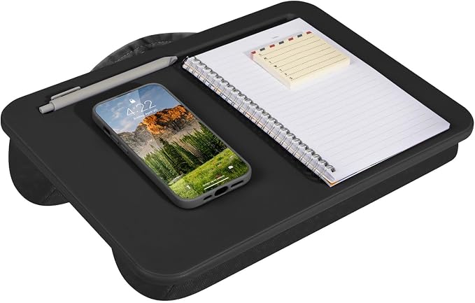 LAPGEAR Compact Lap Desk – Black, Fits 14" Laptops by LapGear