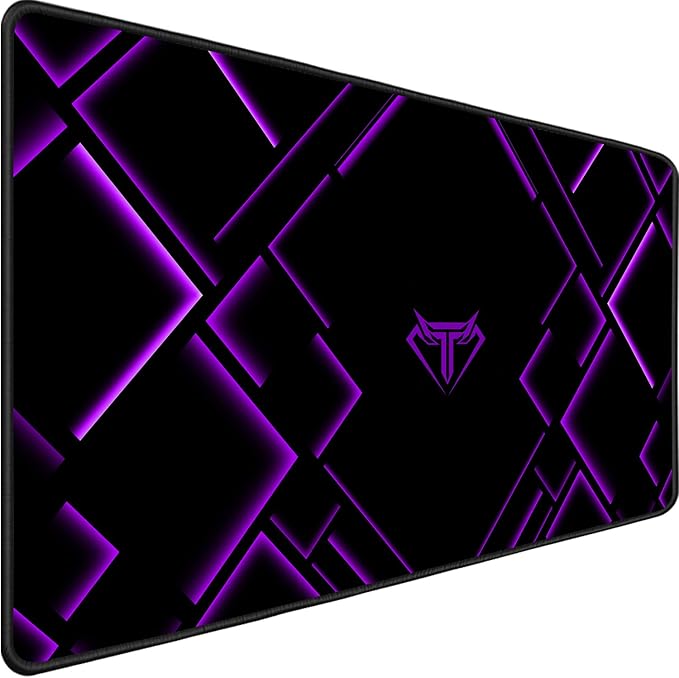 TEDNETGO Large Extended Gaming Mouse Pad, Long Mouse Pads, Extra Large Big Mouse Pad with Stitched Edge, XXL Non-Slip Computer Computer Keyboard Mat for Gamer/Desktop/Office/Home, Purple by TEDNETGO