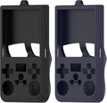 2-Pack Compatible with R36 Max Handheld Game Console Case, Slim Soft Silicone Full Protective Case Cover for R36 Max Accessories (Black+Blue) by FoundEast