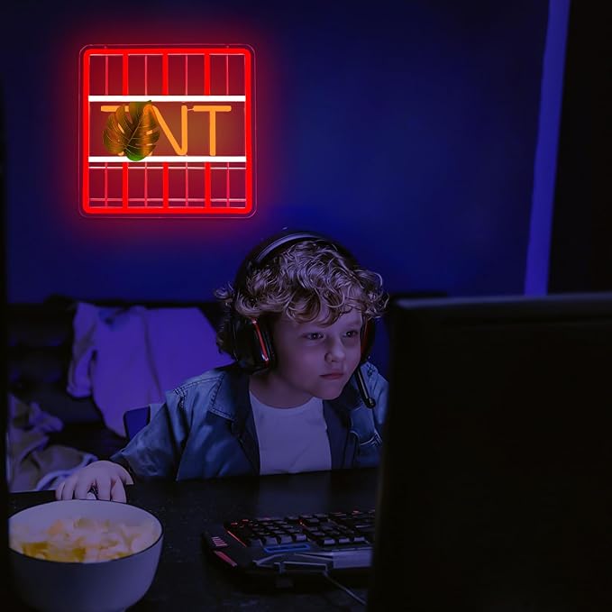 Game Neon Sign TNT Block Led Signs Dimmable Gamer Neon Signs for Wall Decor Gaming Light Up Sign for Men Teens Boys Gamer Room Gifts - Image 6