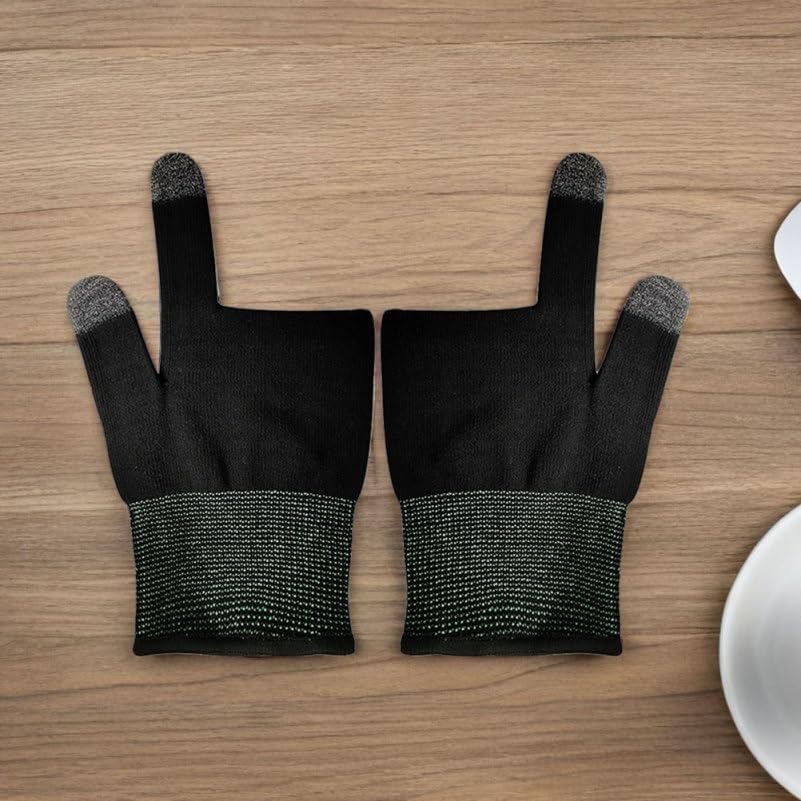 GALPADA 4 Pairs Touchscreen Finger Sleeves for Gaming Breathable Knit Finger Gaming Gloves with Grip for Mobile Cycling Climbing Billiards Elastic Snug Fit - Image 2