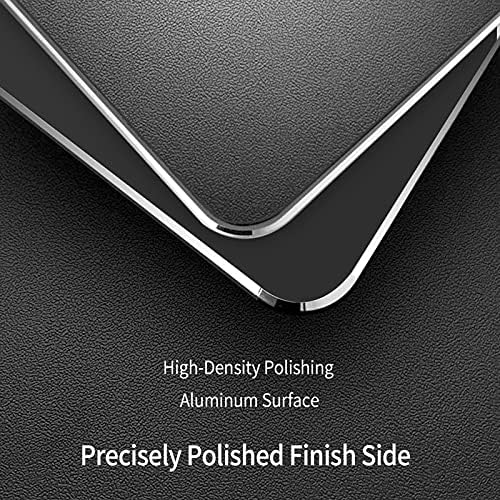 Metal Aluminum Mouse Pad, Office and Gaming Thin Hard Mouse Mat Double Sided Waterproof Fast and Accurate Control Mousepad for Laptop, Computer and PC,9.45 X 7.87 Inch,Black - Image 2