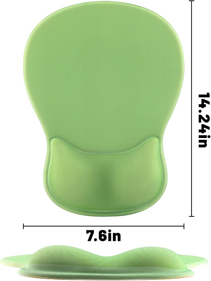 Ergonomic Mouse Pad with Wrist Rest - Gel Wrist Support Mousepad with Non-Slip PU Base for Computer, Laptop, Office & Home - Image 6
