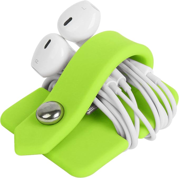 Cord Organizer Earbuds Holder Earphone Wrap Earphones Organizer Headset Headphone Earphone Wrap Winder Cord Manager Cable Winder Green - Image 5