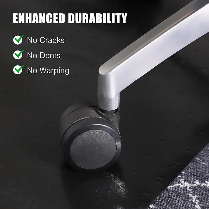 Chair Mat for Carpet, 36" x 48" Office Chair Mat for Carpeted Floors, Non-Slip Carpet Protector Floor Mat with Grips, Plastic Heavy-Duty Rolling Desk Mat for Home Office and Gaming (Black) - Image 4