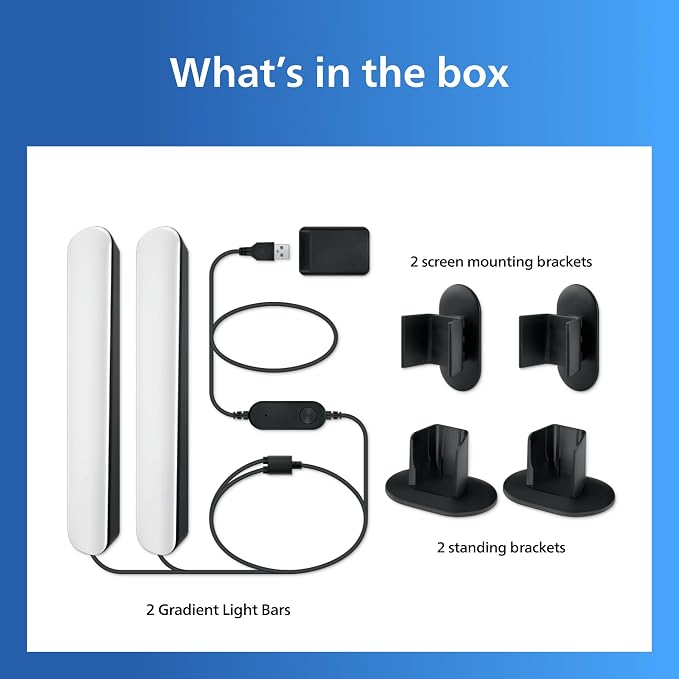 Philips Smart Lighting Gradient Light Bars, RGBIC LED, Multicolor Effects, Sync with TV and Music, Immersive Light, Easy Setup, Connected by WiZ, Compatible with Alexa, Google Home, Apple Home - Image 7