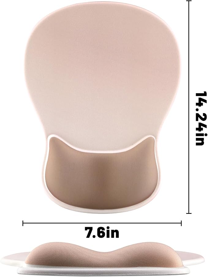 Ergonomic Mouse Pad with Wrist Rest - Gel Wrist Support Mousepad with Non-Slip PU Base for Computer, Laptop, Office & Home - Image 6