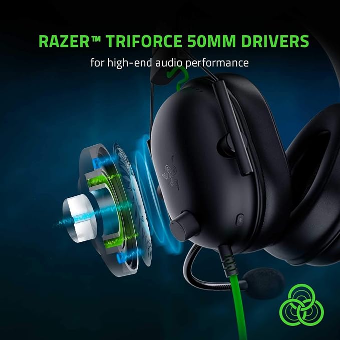 Razer BlackShark V2 X Gaming Headset: 7.1 Surround Sound - 50mm Drivers - Memory Foam Cushion - For PC, PS4, PS5, Switch - 3.5mm Audio Jack - Black - Image 3