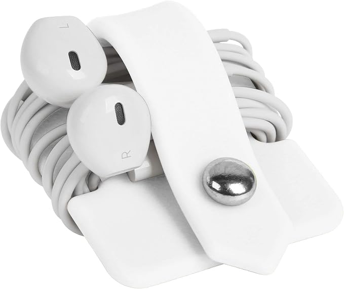 Cord Organizer Earbuds Holder Earphone Wrap Earphones Organizer Headset Headphone Earphone Wrap Winder Cord Manager Cable Winder White - Image 6