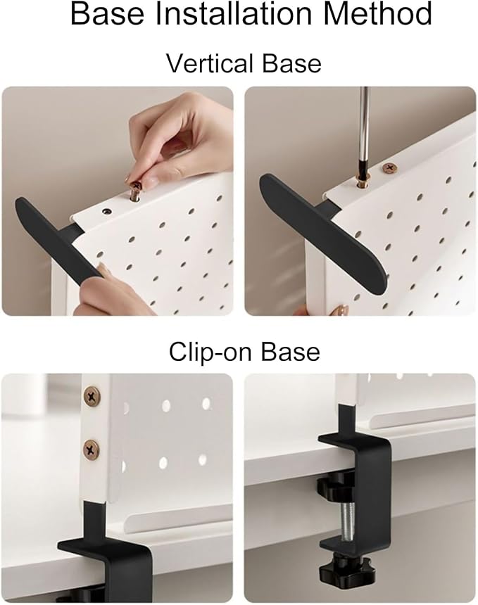 Metal Pegboard Organizer Kit with Accessories for Desk, Home, Study, Office, and Gaming Setup - Image 5