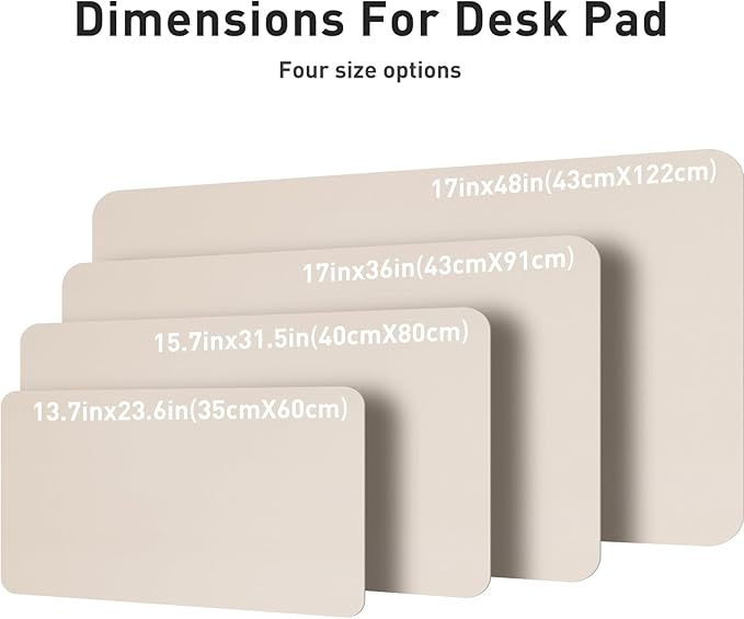 Aothia Large PU Leather Desk Pad Protector – Non-Slip Mouse Pad & Writing Mat for Office/Home, Waterproof, Easy to Clean (31.5" x 15.7", Eggshell) - Image 6