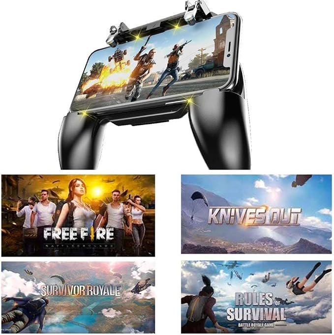 COOBILE Mobile Game Controller for PUBG Mobile Controller L1R1 Mobile Game Trigger Joystick Gamepad for iOS & Android Phone(W10 update) - Image 7