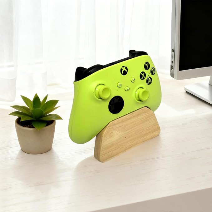 Solid Wood Gamepad Stand, Controller Holder for PS4 PS5 Xbox | This holder tidies gaming desk, fits most controllers, nice decor, ideal gift for father, son & boyfriend - Image 6