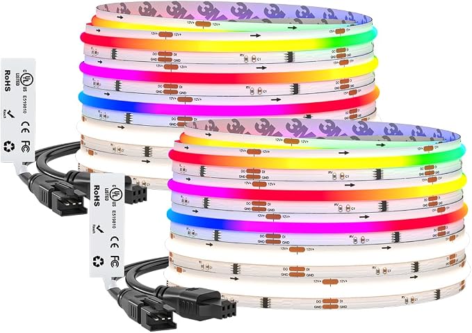 BTF-LIGHTING 32.8FT WS2814 Smart IC RGBW 4000K DC24V COB LED Strip Light by BTF-LIGHTING