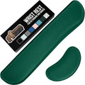 GORILLA GRIP Silky Gel Memory Foam Wrist Rest for Computer Keyboard, Mouse, Ergonomic Design for Typing Pain Relief, Desk Pads Support Hand, Arm, Mousepad Rests, Stain Resistant, 2 Piece, Hunter Green by Unknown