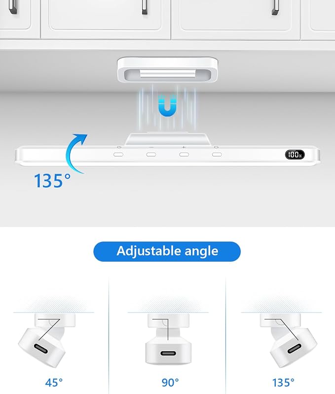 WILLED 5W Led Light Bar with Remote Control, 2500mah Eye-Friendly Vanity Lights Stick On, 3 Color Temperatures Mirror Lights, Button Control Magnetic Light Bar for Cabinet,Closet,Bathroom and Desk - Image 5