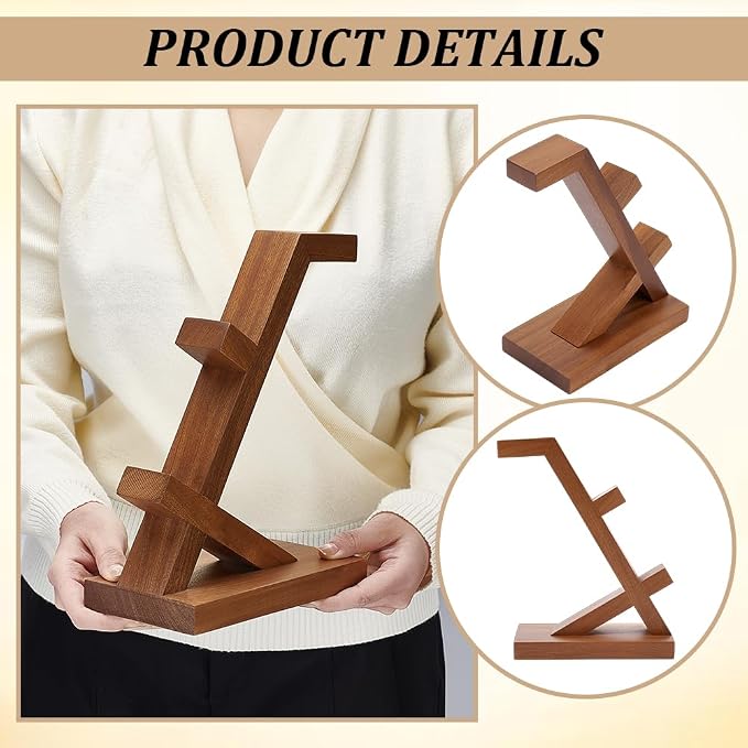 peacoblue Wooden Game Controller and Headphone Hanger Holder–Universal Gaming Desk Compatible with Xbox PS5 PS4 Switch, Headset Stand with Storage Rack Gifts for Gamers Teens Boys Men Boyfriend - Image 3